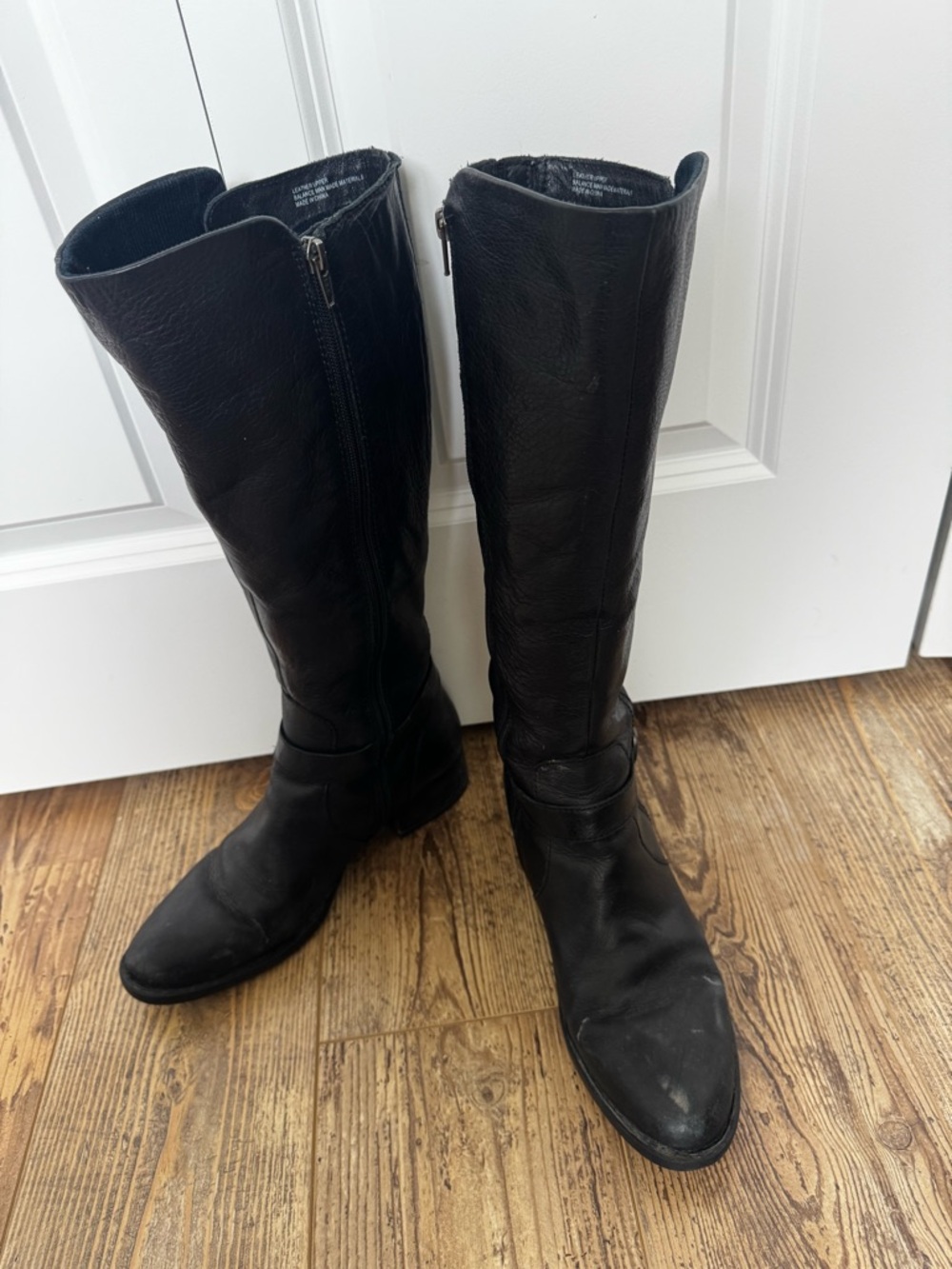 Born Black Leather Knee-High Boots